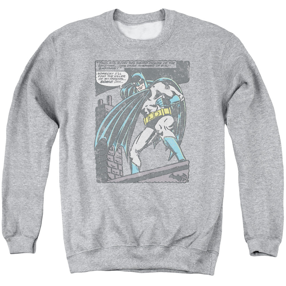 Batman Bat Origins Mens Crewneck Sweatshirt Athletic Heather