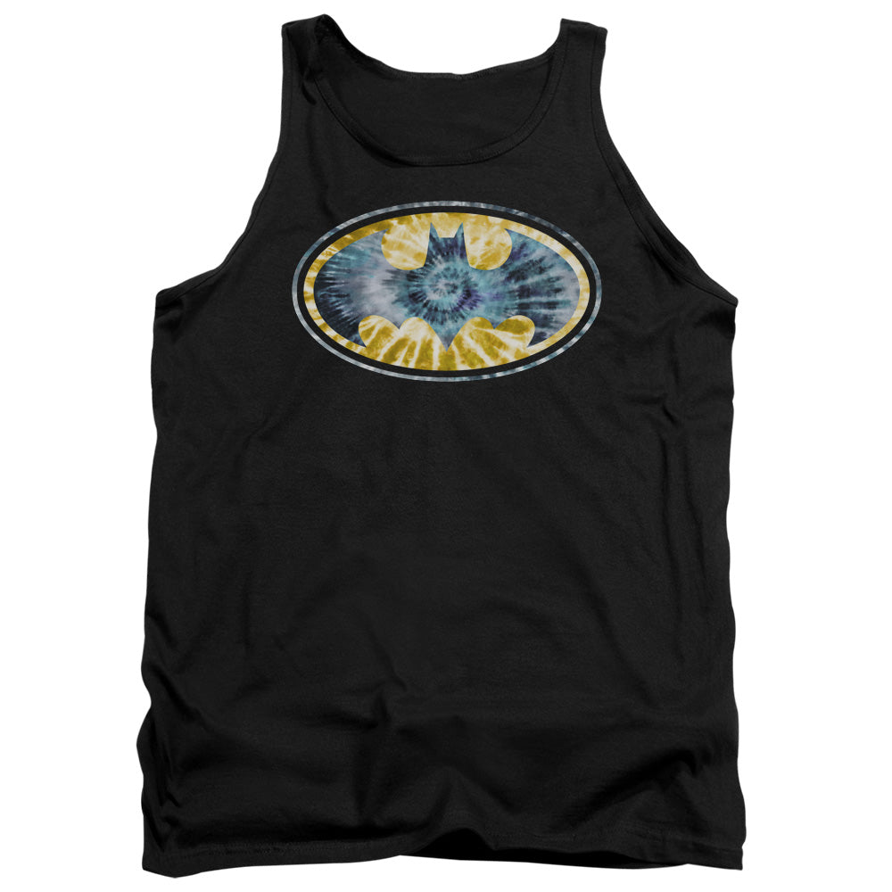 Batman Tie Dye 3 Mens Tank Top Shirt Black Officially Licensed