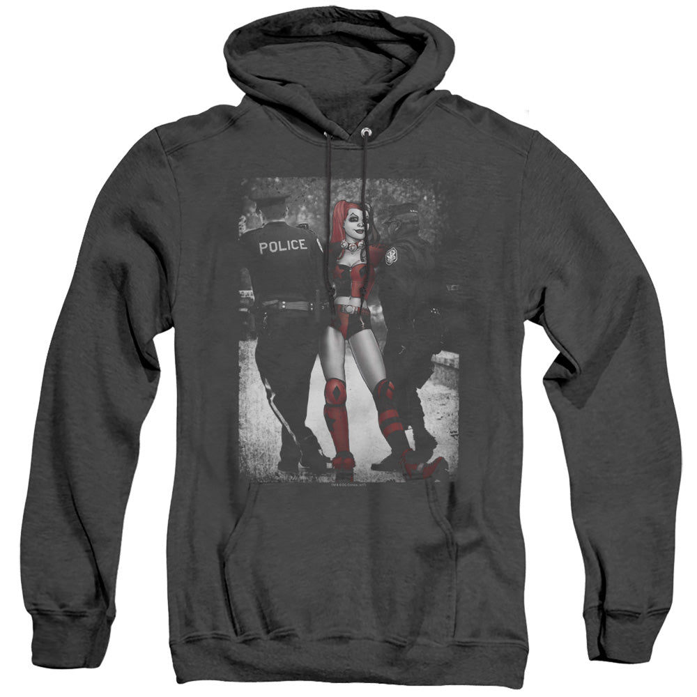 Batman Arrest Heather Mens Hoodie Black Officially Licensed