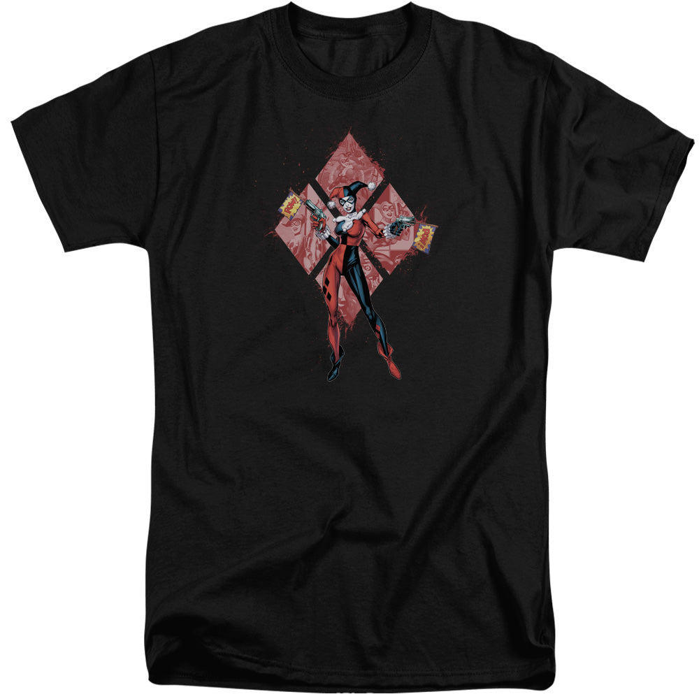Batman Harley Quinn (Diamonds) Mens Tall T Shirt Black Officially Licensed