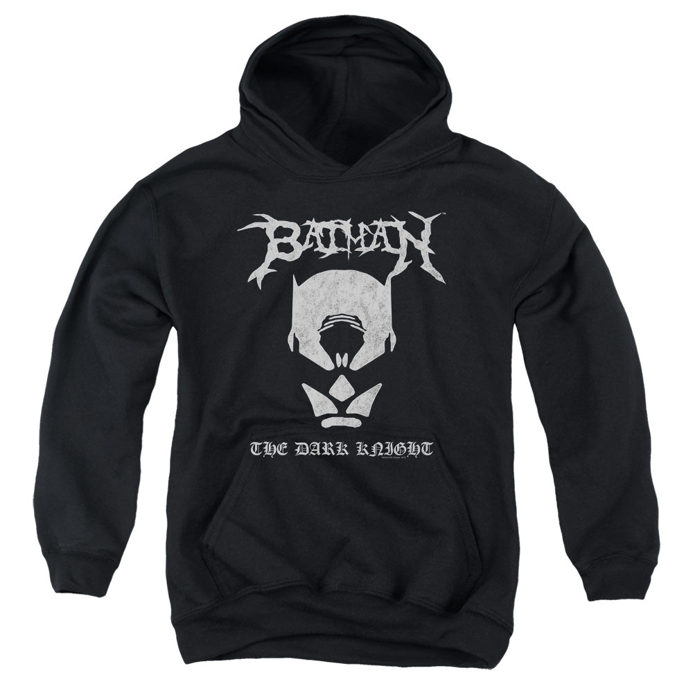 Batman Black Metal Batman Kids Youth Hoodie Black Officially Licensed
