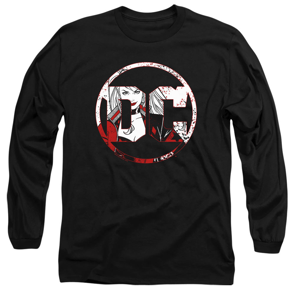 Batman Dc Logo Harley Mens Long Sleeve Shirt Black Officially Licensed