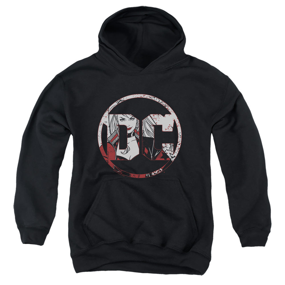 Batman Dc Logo Harley Kids Youth Hoodie Black Officially Licensed