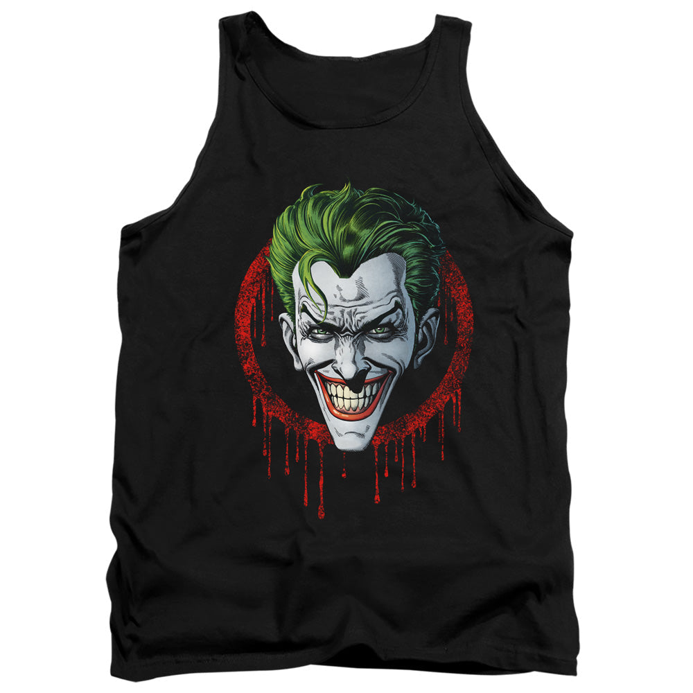 Batman Joker Drip Mens Tank Top Shirt Black Officially Licensed