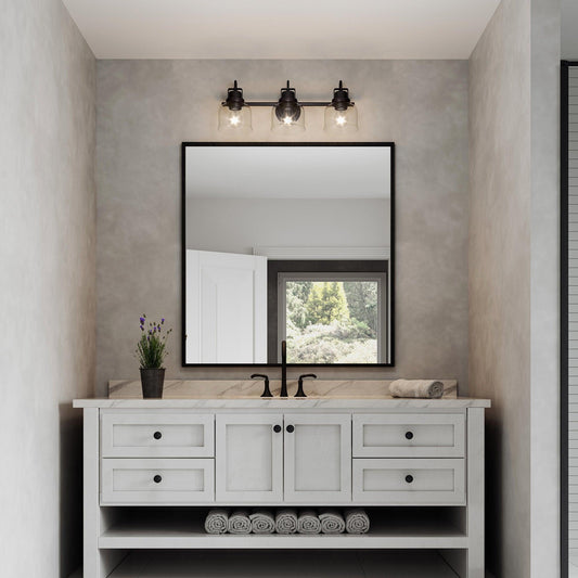 Brighton 3-Light Dark Bronze Dimmable Bathroom Vanity Light