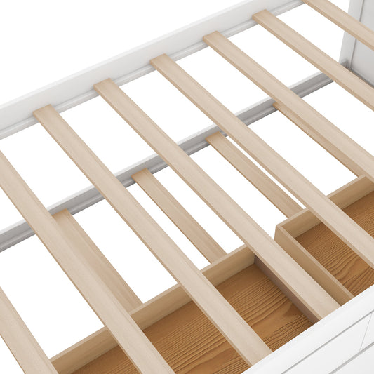 Multi-Functional Daybed with Drawers and Trundle White