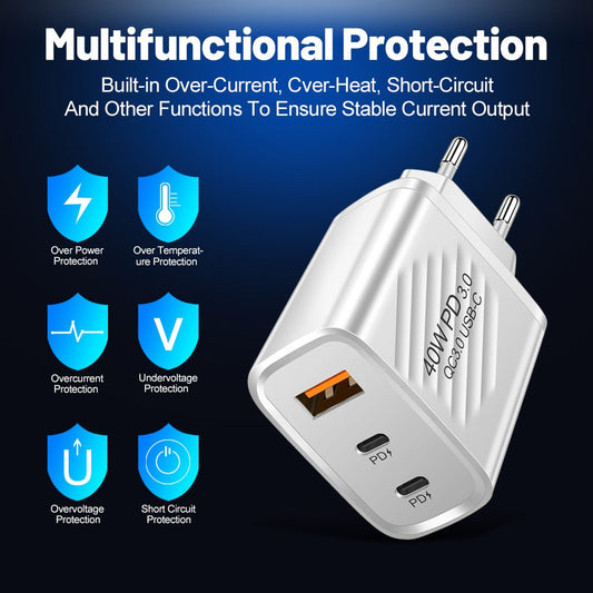 Dual PD+USB fast charging standard 40W TYPEC port