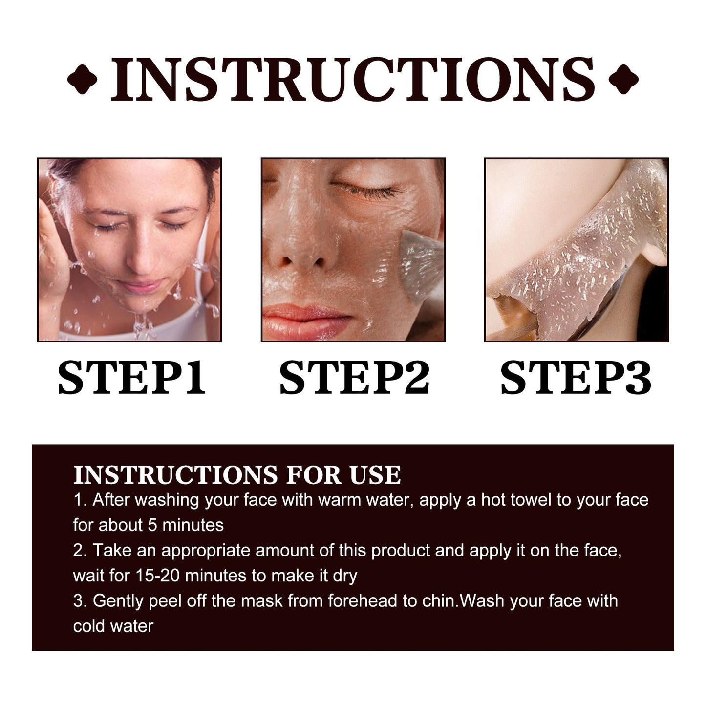 Black Tea Extract Cleansing Mask, Clean And Delicate Pore Brightening Skin Rejuvenating Daub Type Facial Mask