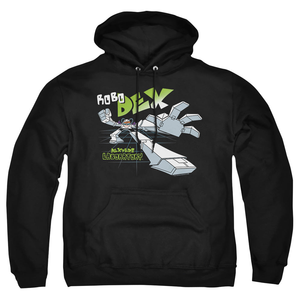 Dexters Laboratory Robo Dex Mens Hoodie Black Officially Licensed