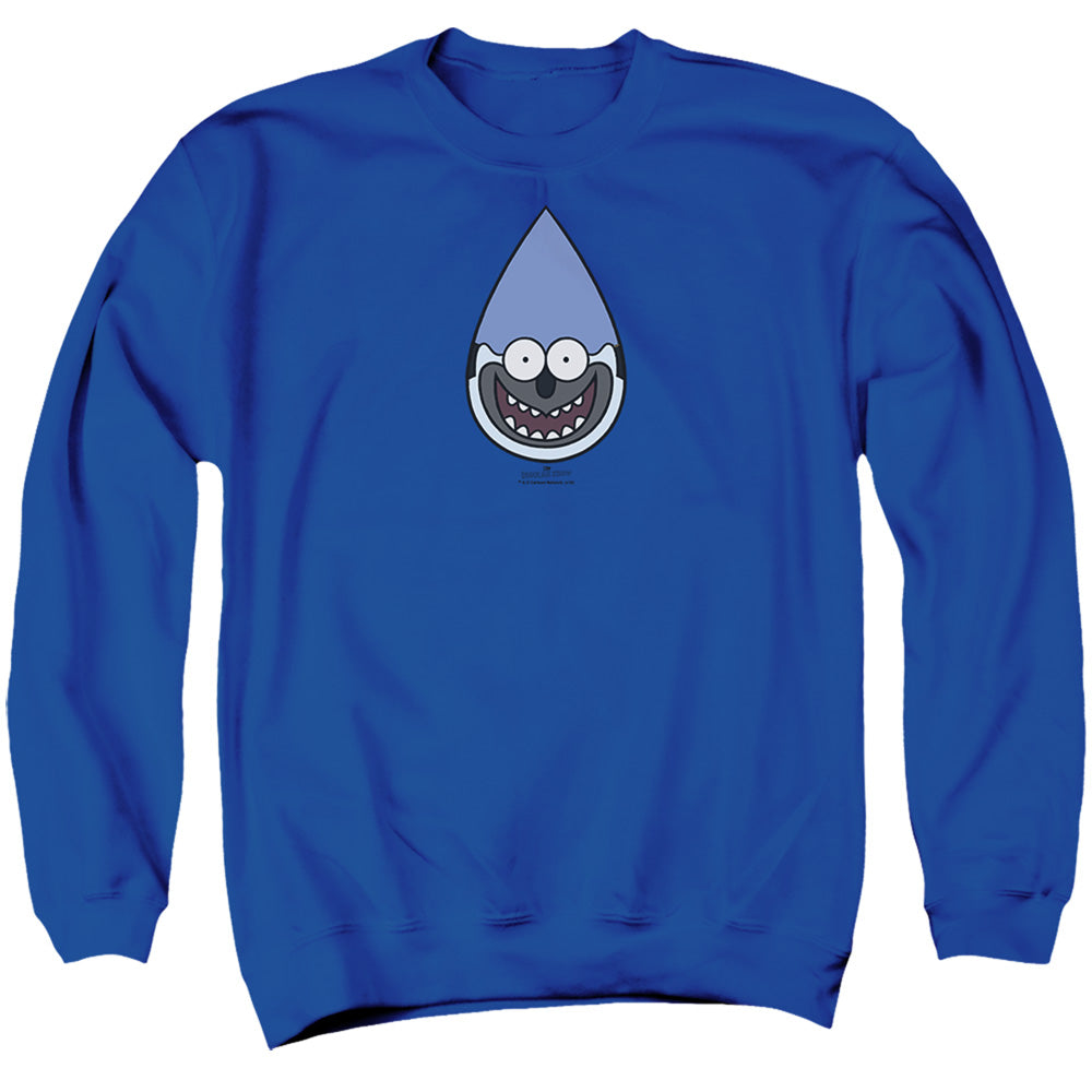 Regular Show Mordecai Mens Crewneck Sweatshirt Royal Blue Officially Licensed