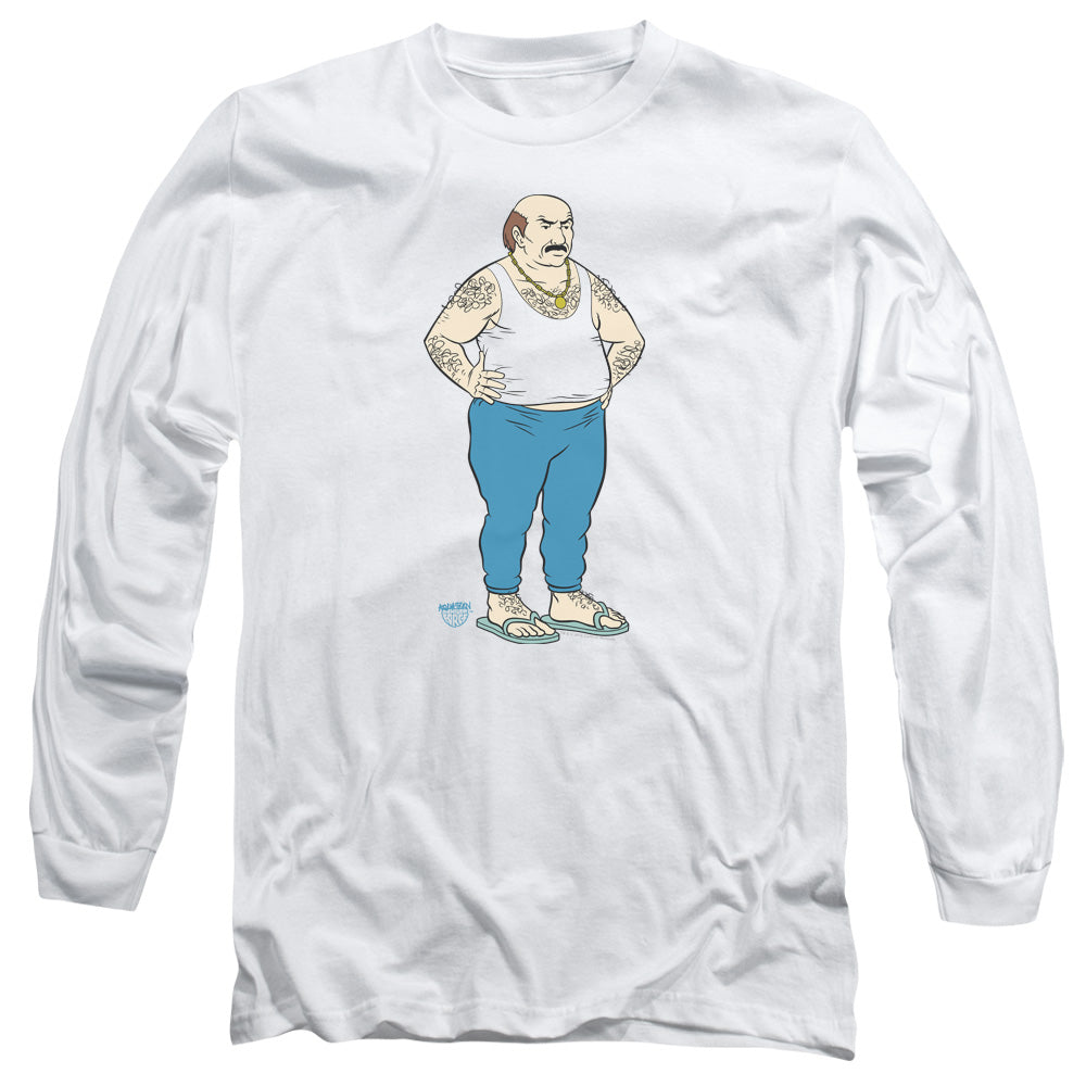 Aqua Teen Hunger Force Carl Mens Long Sleeve Shirt White Officially Licensed