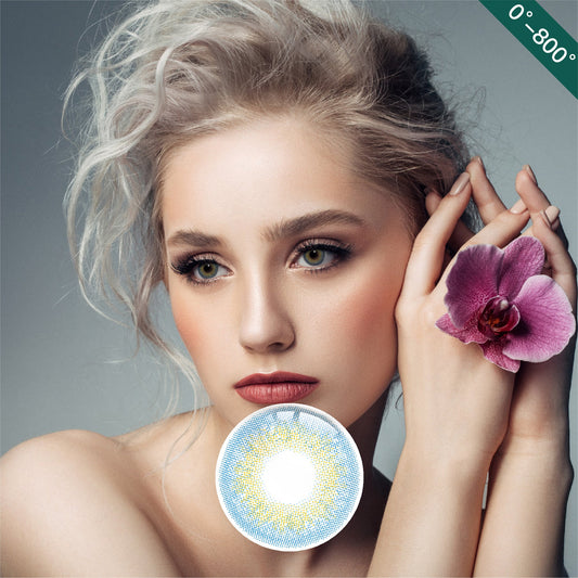 1Pair FDA Certificate Eyes Beautiful Pupil Colorful Girl Cosplay Contact Lenses PHALAENOPSIS DARK BLUE
