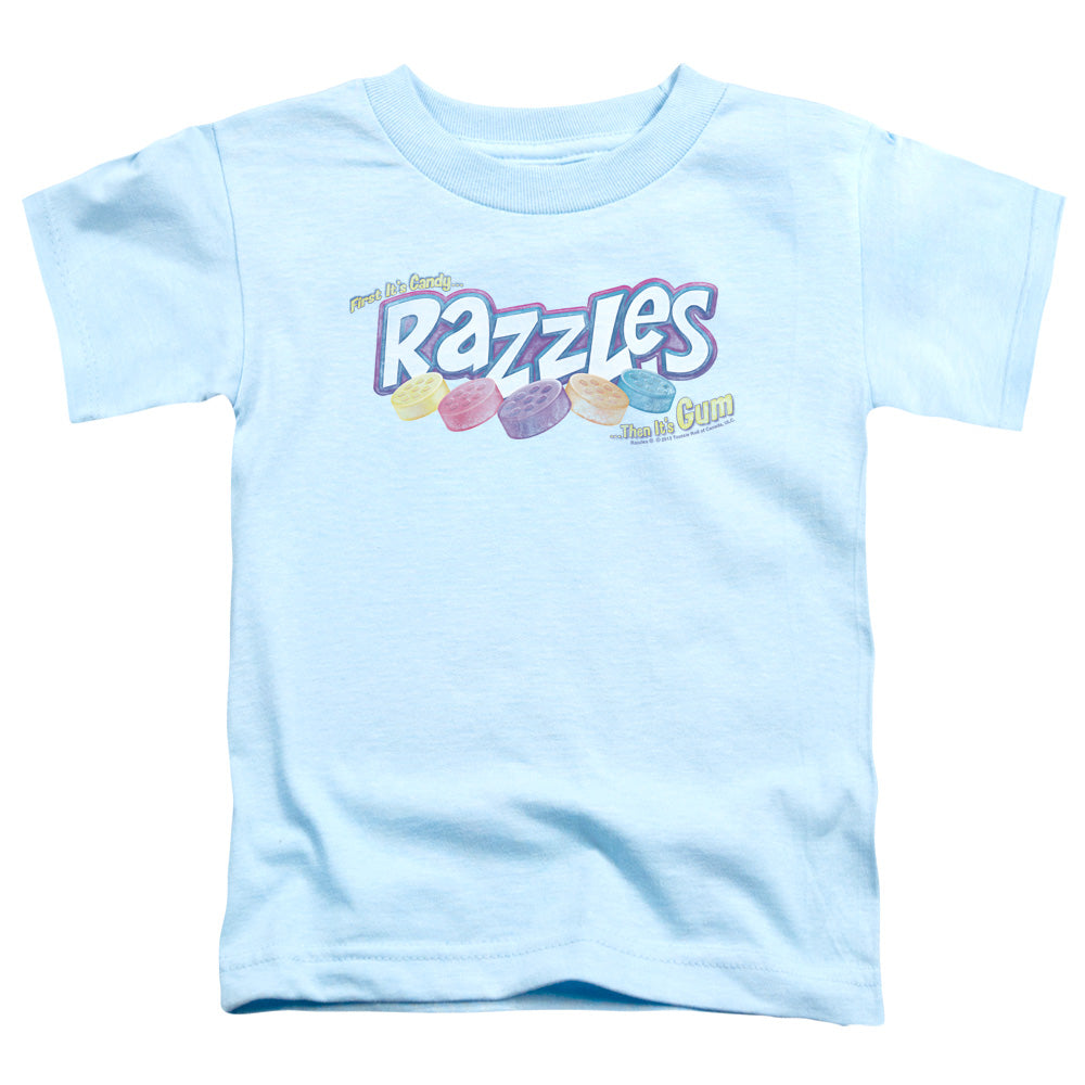 Dubble Bubble Distressed Logo Toddler Kids Youth T Shirt Light Blue Officially Licensed