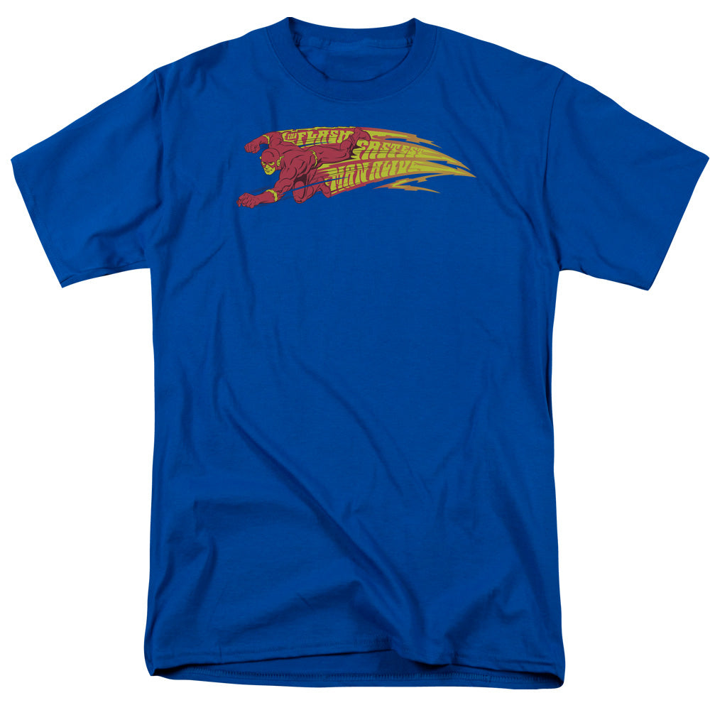 Dc Flash Fastest Man Alive Mens T Shirt Royal Officially Licensed