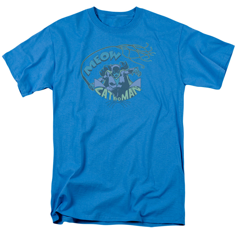 Dc Meow Catwoman Mens T Shirt Turquoise Officially Licensed