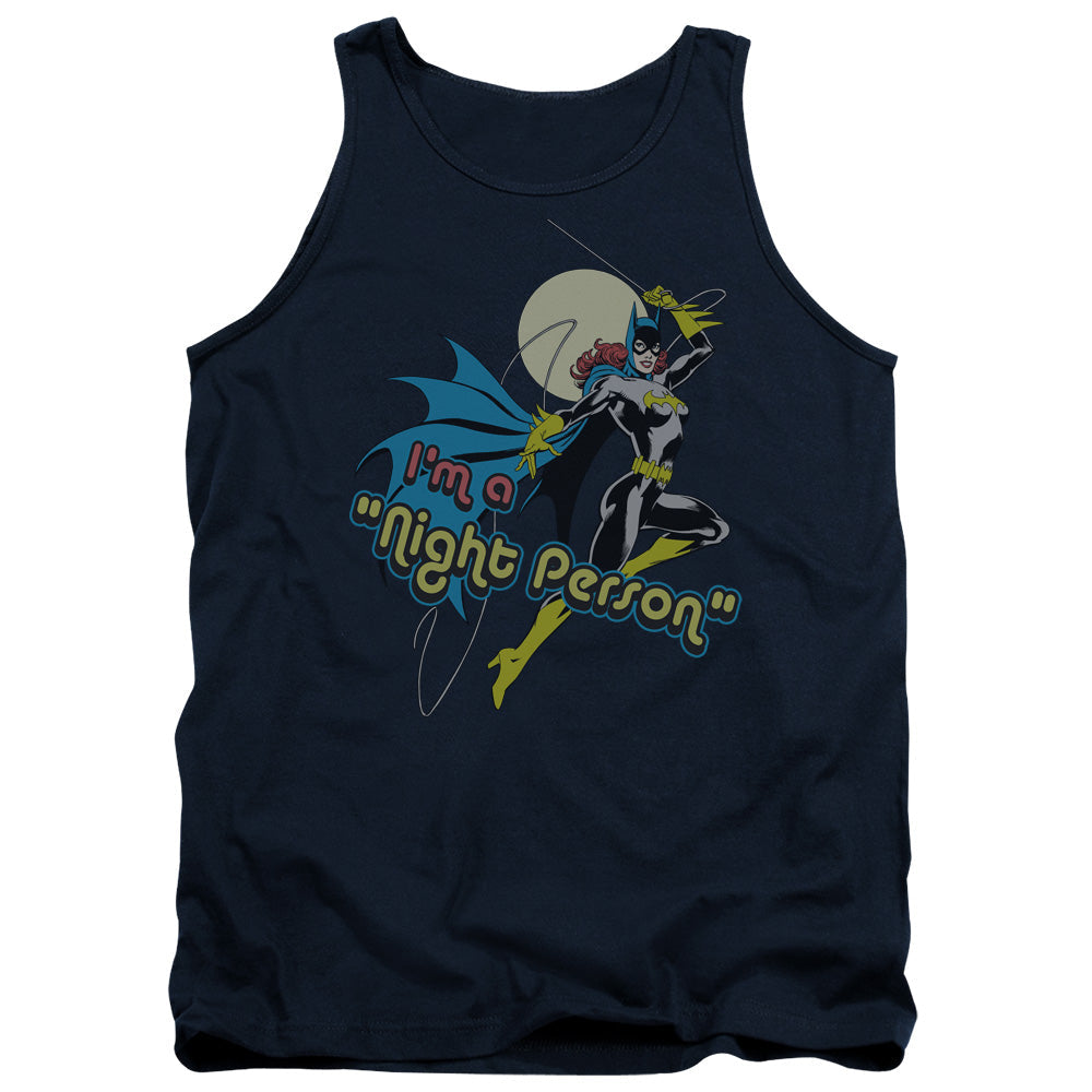 Dc Night Person Mens Tank Top Shirt Navy Officially Licensed