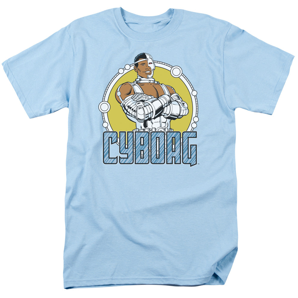 Dc Cyborg Mens T Shirt Carolina Blue Officially Licensed