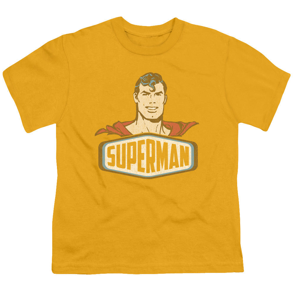 DC Comics Superman Sign Kids Youth T Shirt Gold Officially Licensed