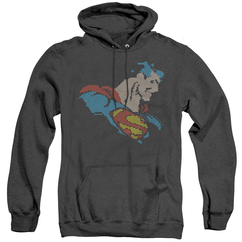 DC Comics Lite Brite Superman Heather Mens Hoodie Black Officially Licensed