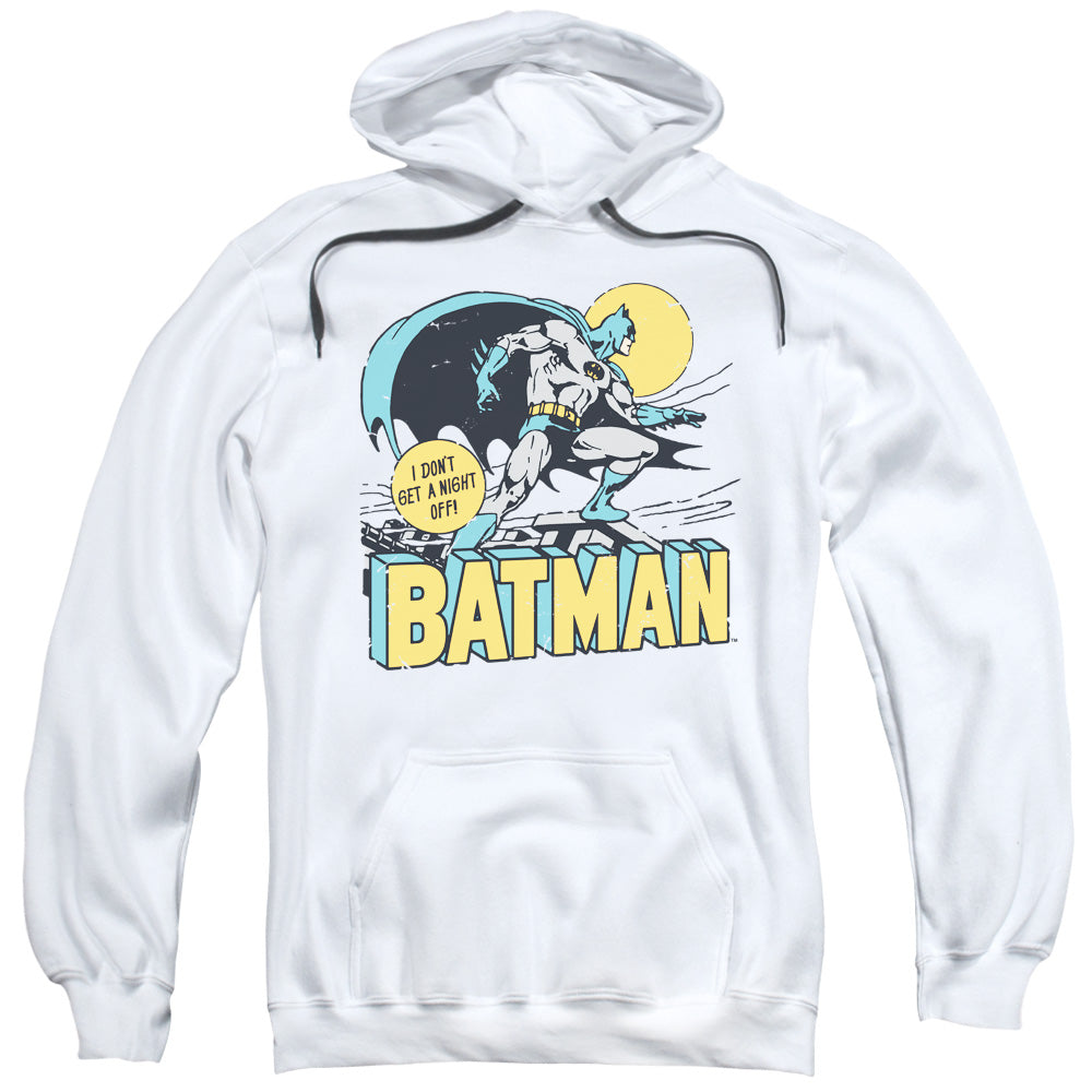 DC Comics Night Off Mens Hoodie White Officially Licensed
