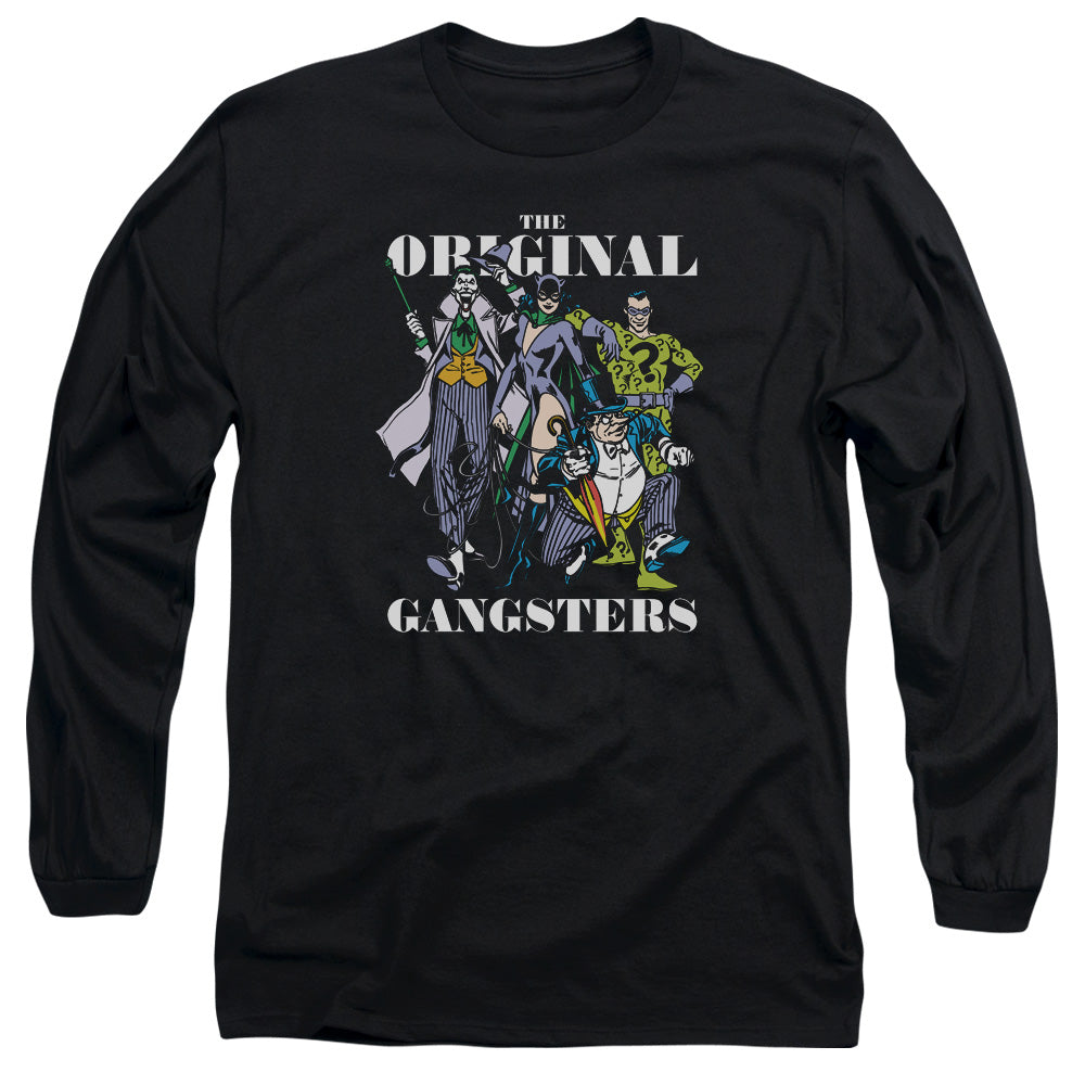 DC Comics Original Gangsters Mens Long Sleeve Shirt Black Officially Licensed