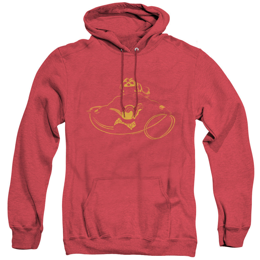 Dc Wonder Min Heather Mens Hoodie Red Officially Licensed