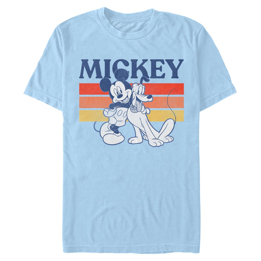 Disney Retro Pluto and Mickey Mouse Mens T Shirt