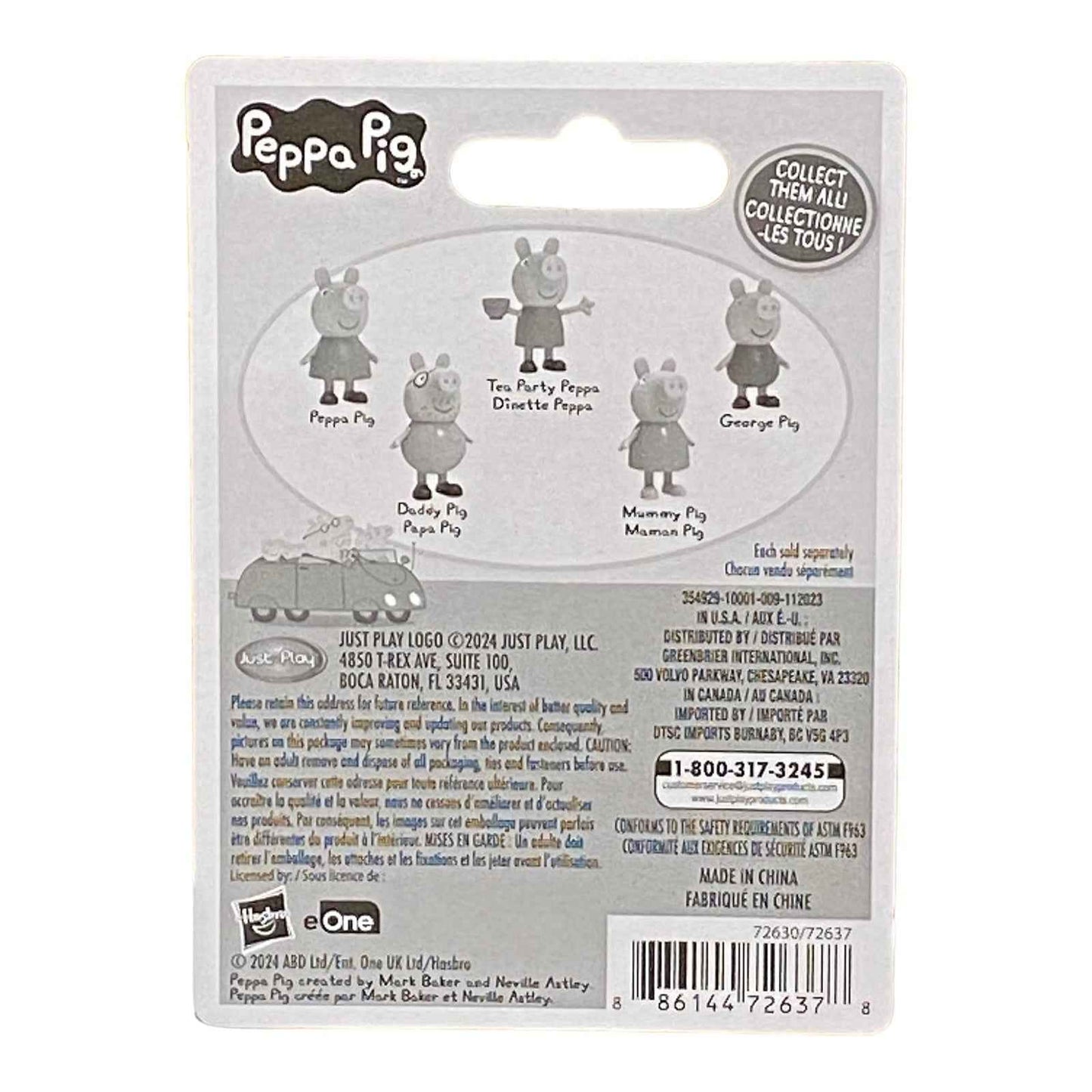Tea Party Peppa / Dinette Peppa Mini Figure / Cake Topper with Bonus Card - Peppa Pig Collection