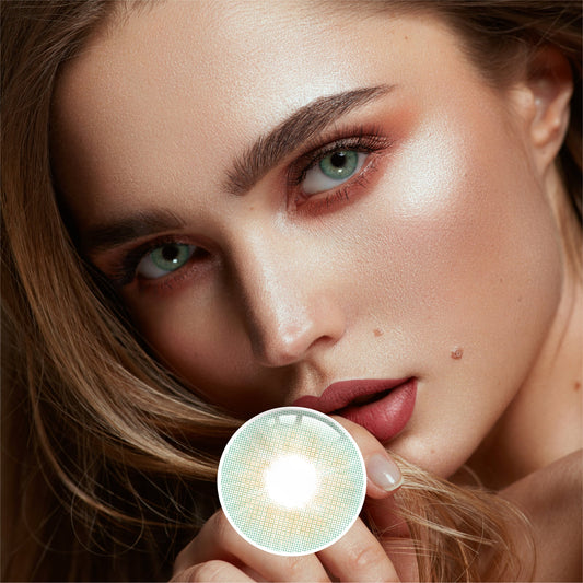 1Pair FDA Certificate Eyes Beautiful Pupil Colorful Girl Cosplay Contact Lenses MY WAY GREEN