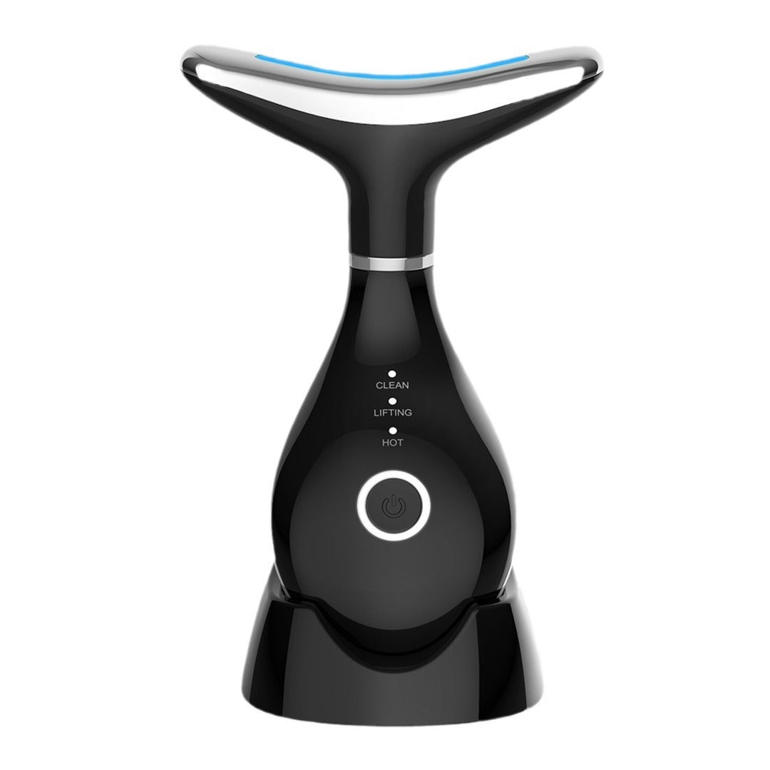 EMS Neck & Face Lifting Machine Skin Tightening Massager 3 Color LED Photon Facial Wrinkle Remover Newest Neck Beauty Device