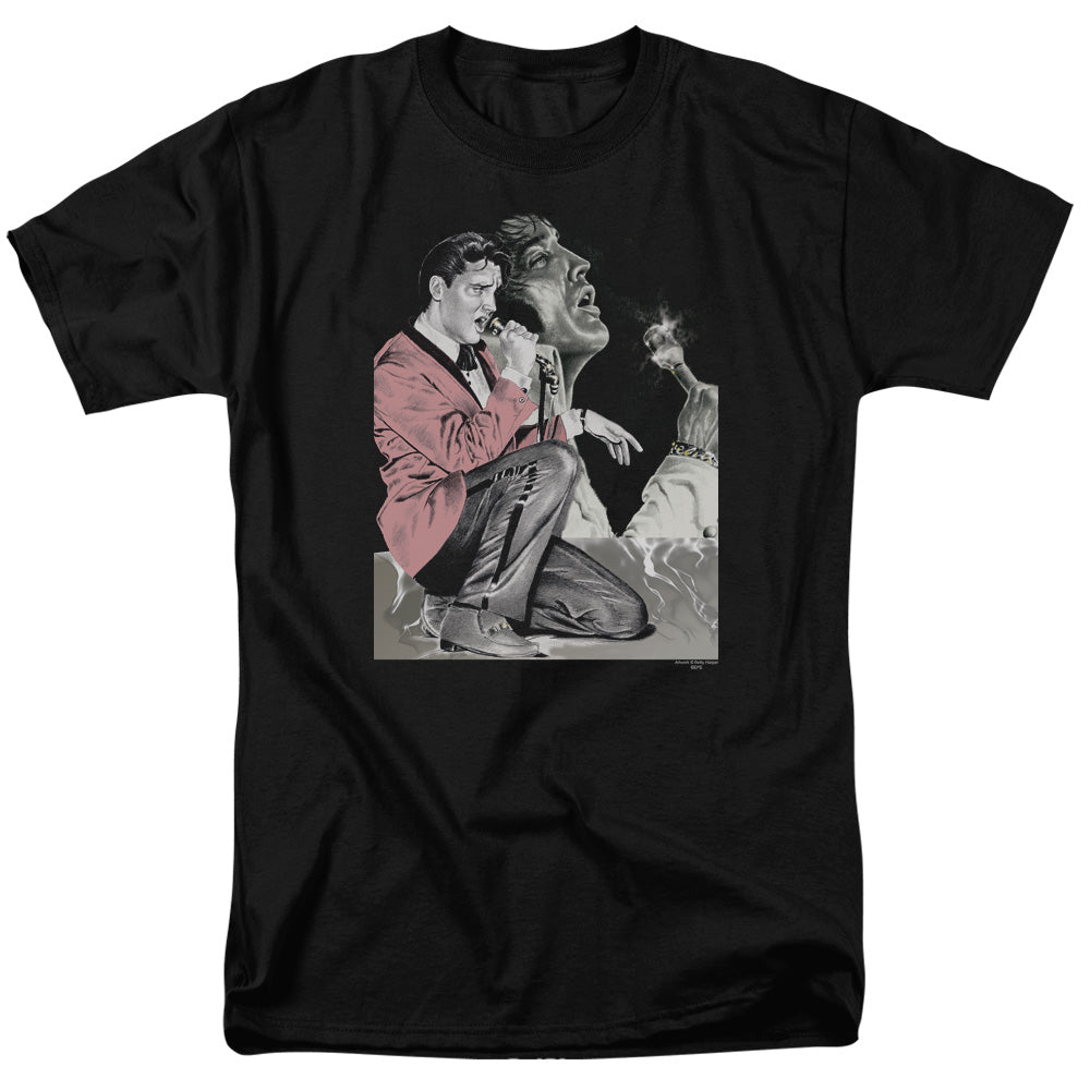 Elvis Presley Rock N Roll Smoke Mens T Shirt Black Officially Licensed