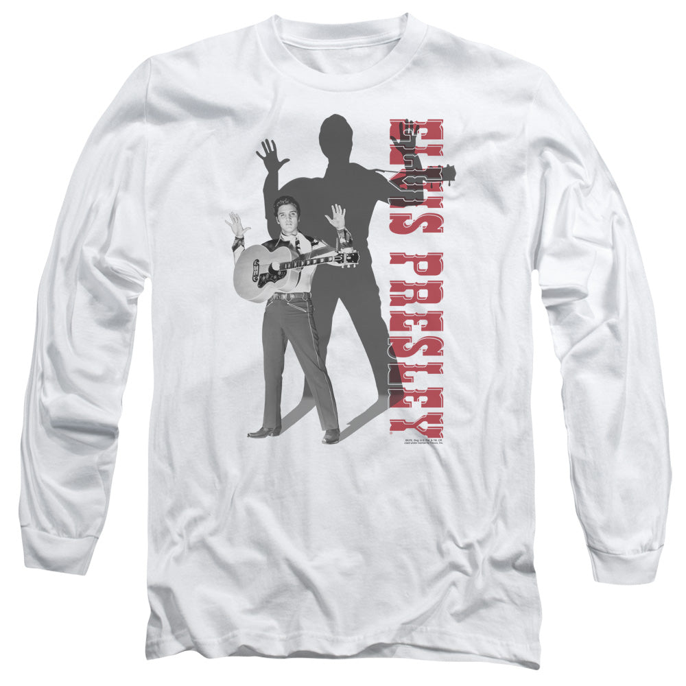 Elvis Presley Look No Hands Mens Long Sleeve Shirt White Officially Licensed Officially Licensed