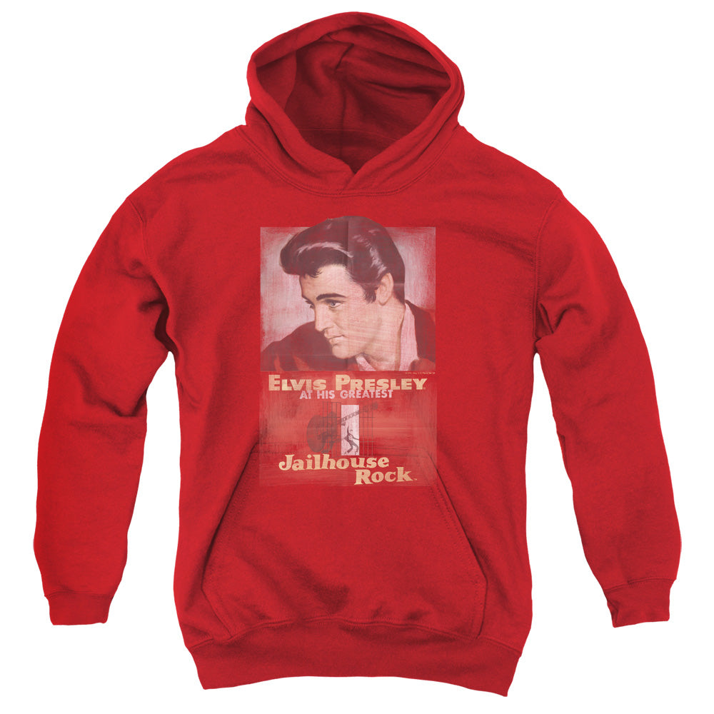 Elvis Presley Jailhouse Rock Poster Kids Youth Hoodie Red Officially Licensed