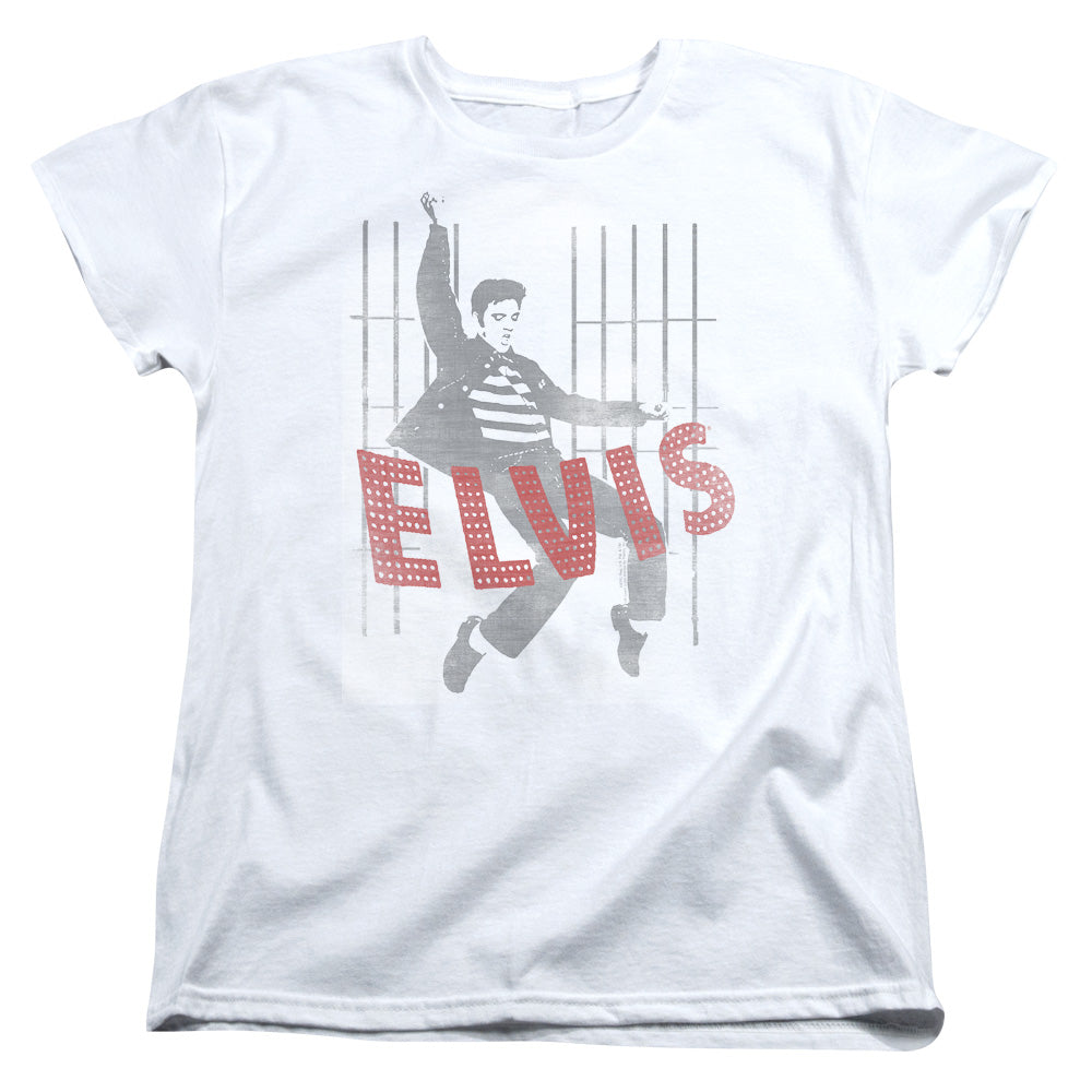 Elvis Presley Iconic Pose Womens T Shirt White Officially Licensed