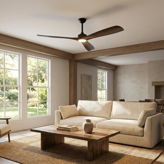 60 Inch Alexi DC Motor Modern Downrod Ceiling Fan with LED Light