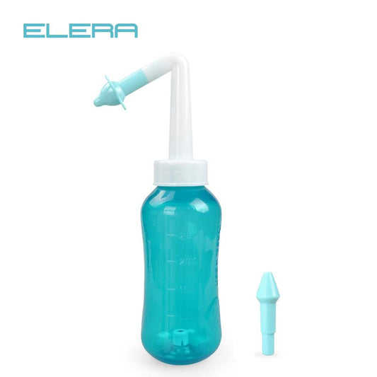ELERA 300ml Double Nozzles Nasal Irrigator Wash Nasal Irrigation Pot Cleaner Bottle