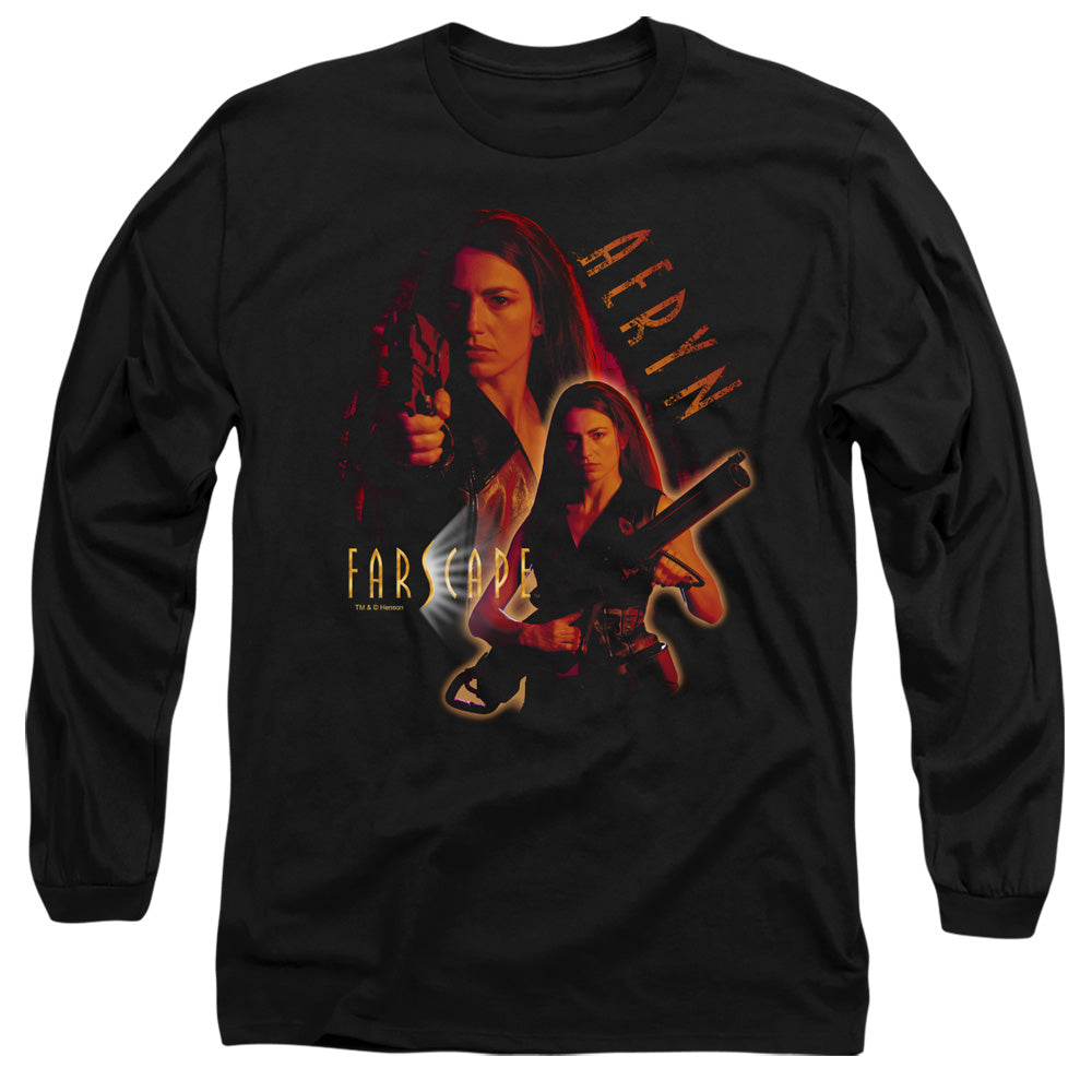 Farscape Aeryn Mens Long Sleeve Shirt Black Officially Licensed