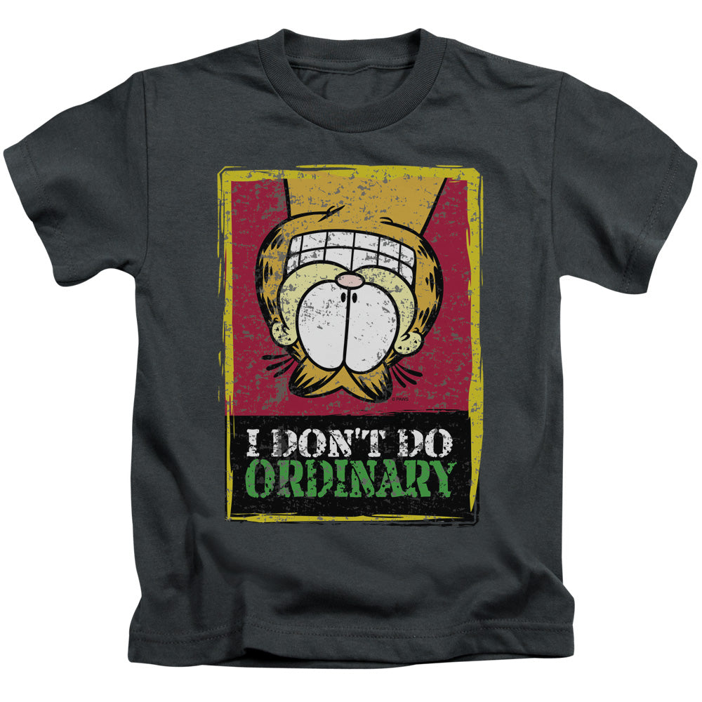 Garfield I Dont Do Ordinary Juvenile Kids Youth T Shirt Charcoal