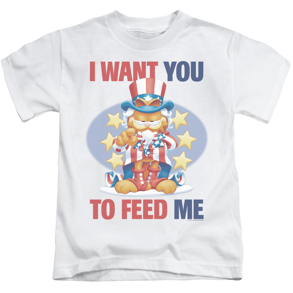 Garfield I Want You Juvenile Kids Youth T Shirt White