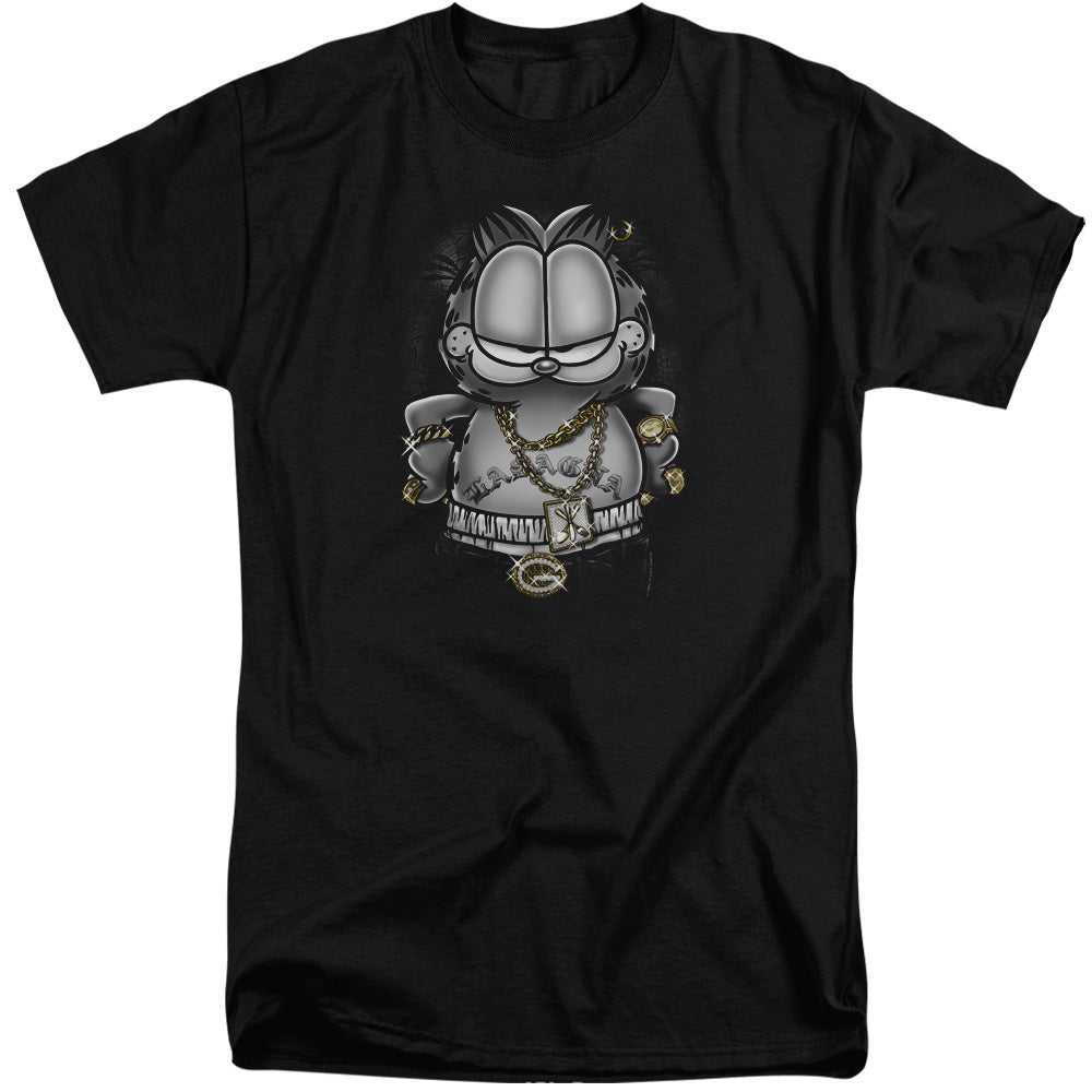 Garfield Lasagna For Life Mens Tall T Shirt Black Officially Licensed