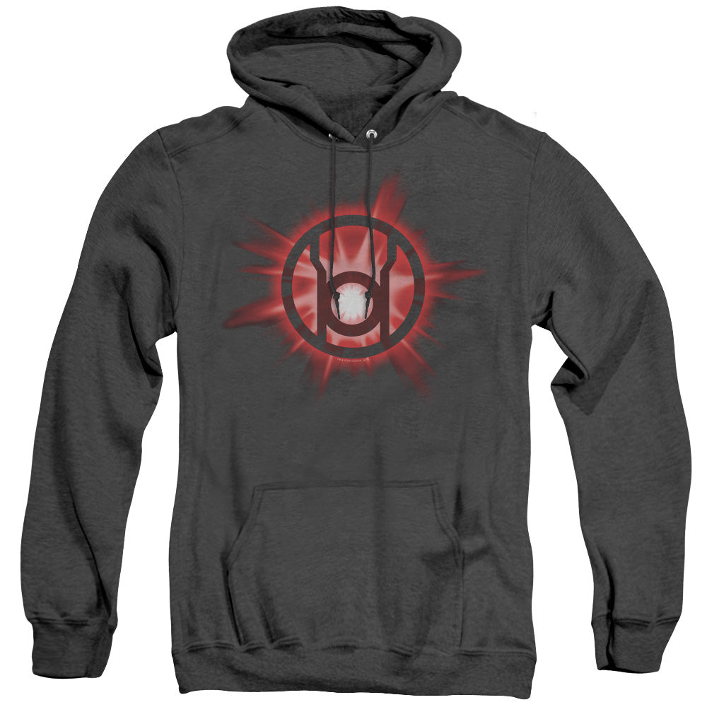 Green Lantern Red Glow Heather Mens Hoodie Black Officially Licensed