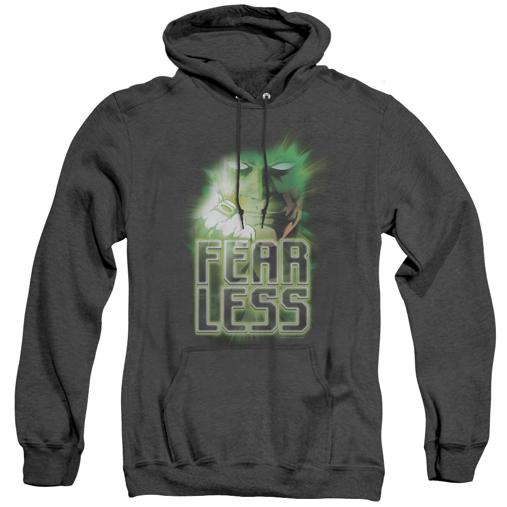 Green Lantern Fearless Mens Heather Hoodie Black Officially Licensed