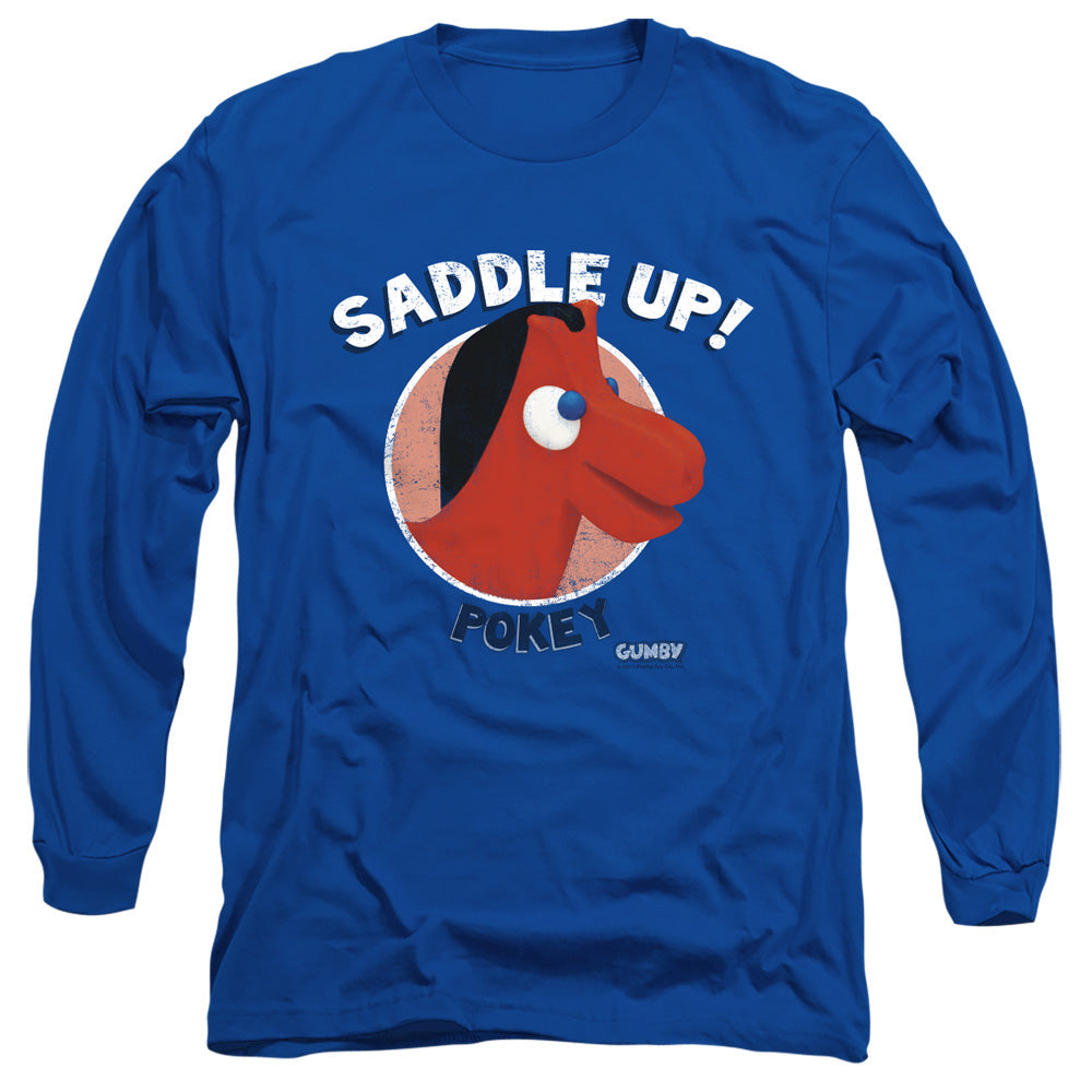 Gumby Saddle Up Mens Long Sleeve Shirt Royal Officially Licensed