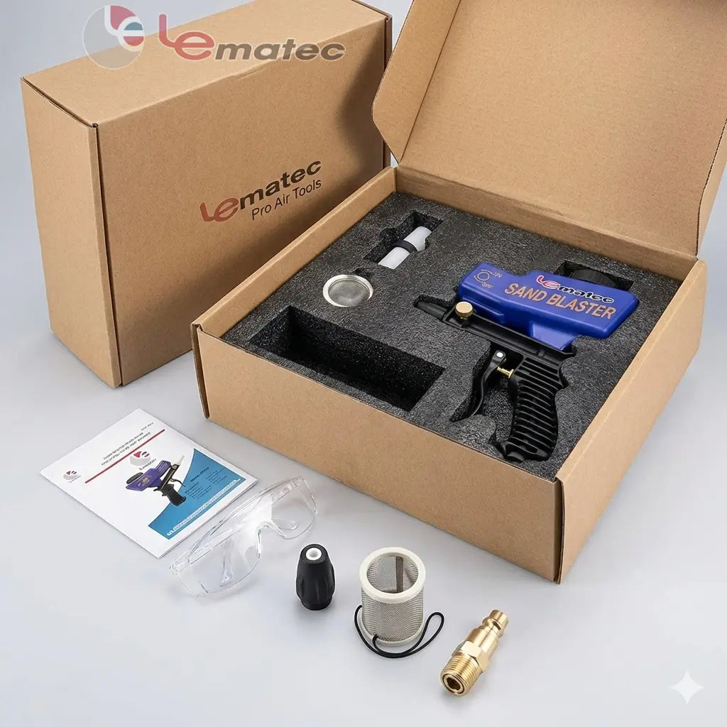 Handheld Sandblaster for Etching & Rust | LE LEMATEC Portable