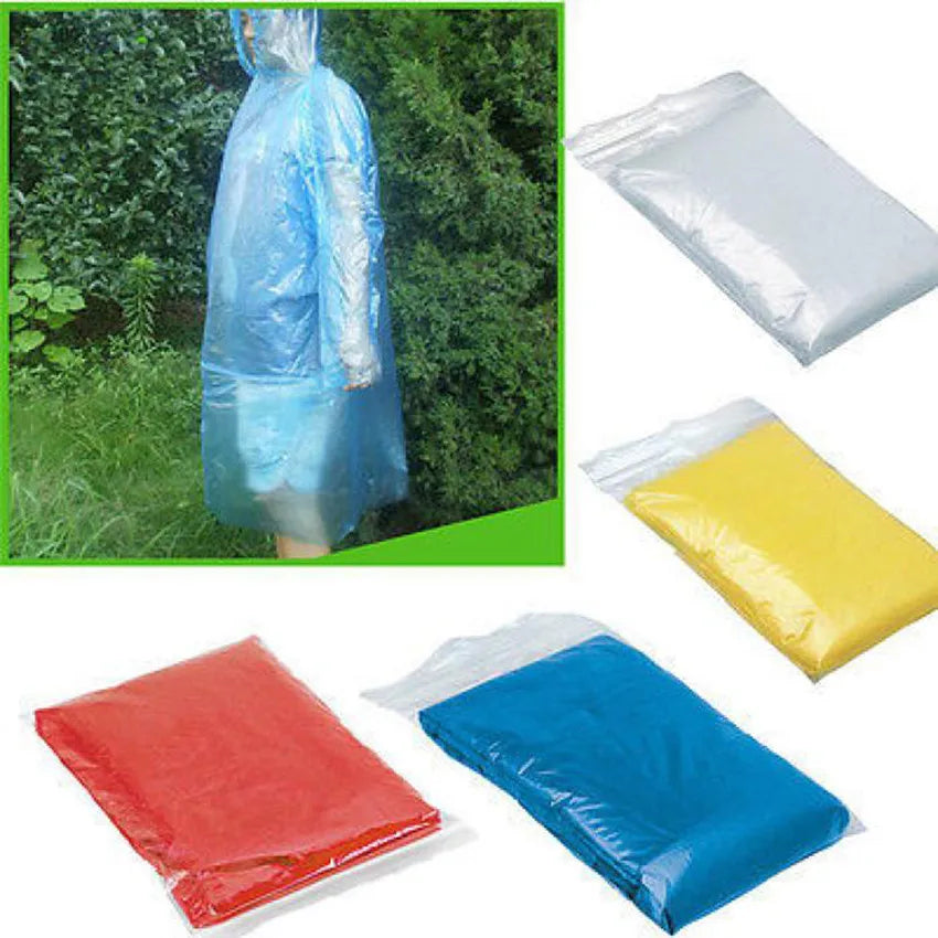 1pcs Convenient Disposable Adult Emergency Waterproof Rain Coat Poncho Hiking Camping Rain Coat Unisex Rainwear Good Quality - THOOBO!