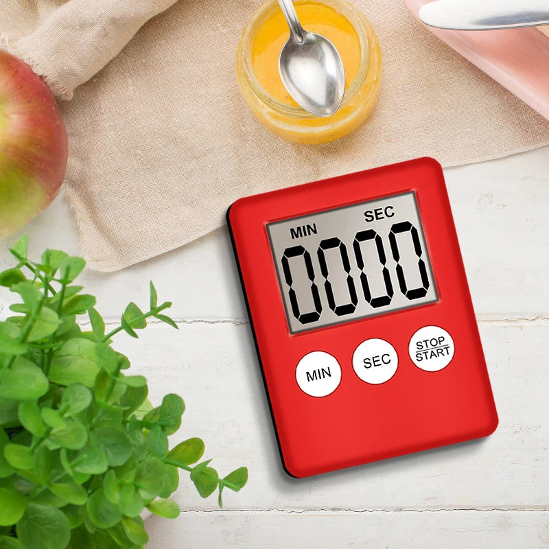 Tick-Tock Tech – Magnetic Digital Kitchen Timer with LCD Screen & Alarm Countdown (Color Options Available)