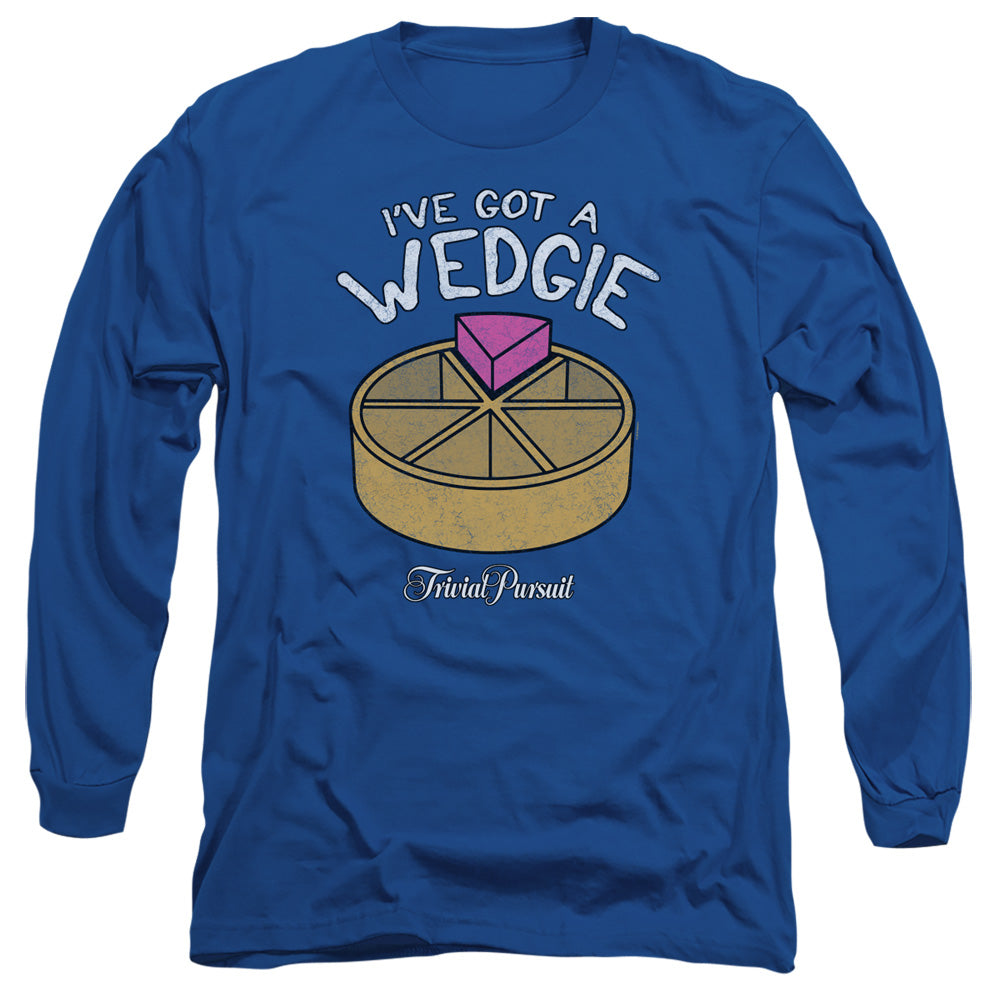 Trivial Pursuit Wedgie Mens Long Sleeve Shirt Royal Officially Licensed