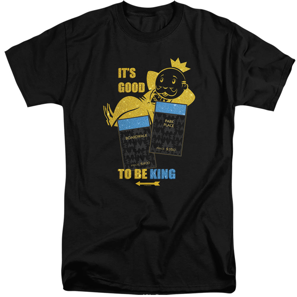 Monopoly Its Good To Be King No Logo Mens Tall T Shirt Black Officially Licensed