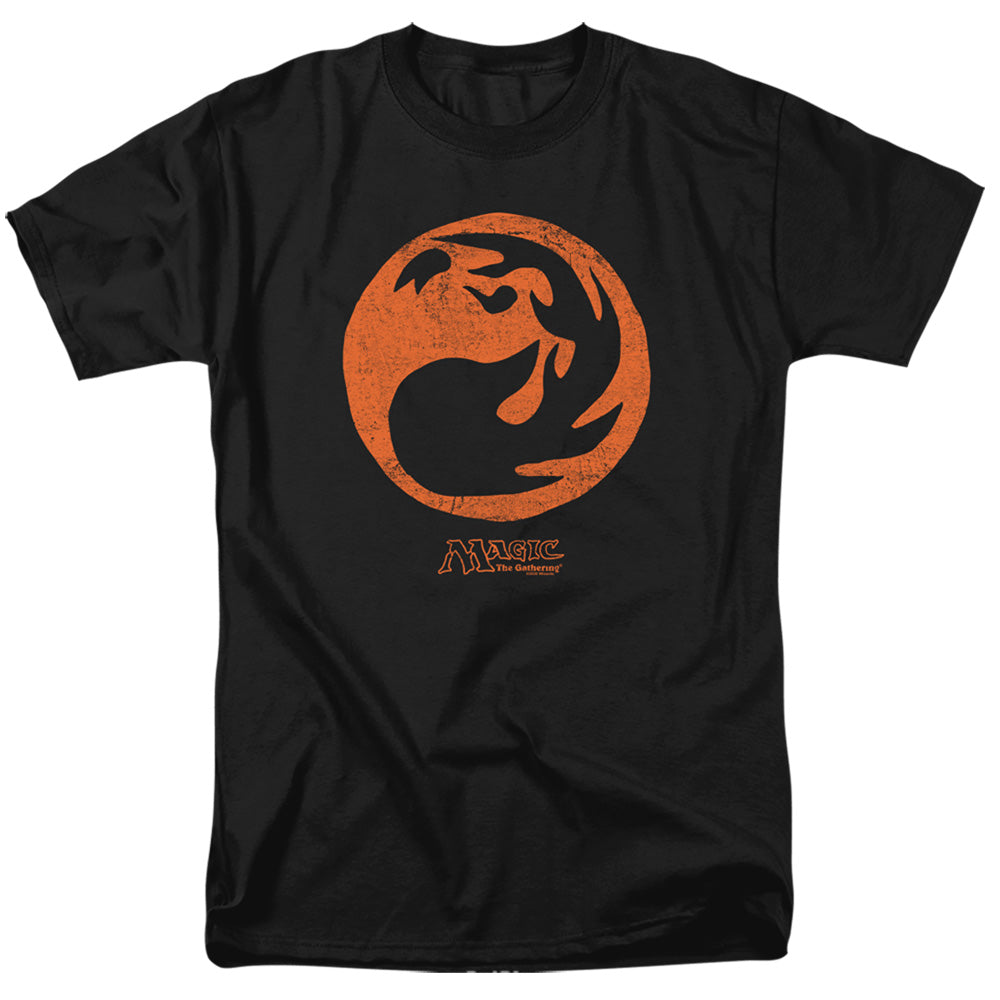 Magic The Gathering Red Symbol Mens T Shirt Black Officially Licensed