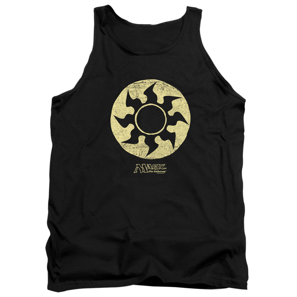 Magic The Gathering White Symbol Mens Tank Top Shirt Black Officially Licensed